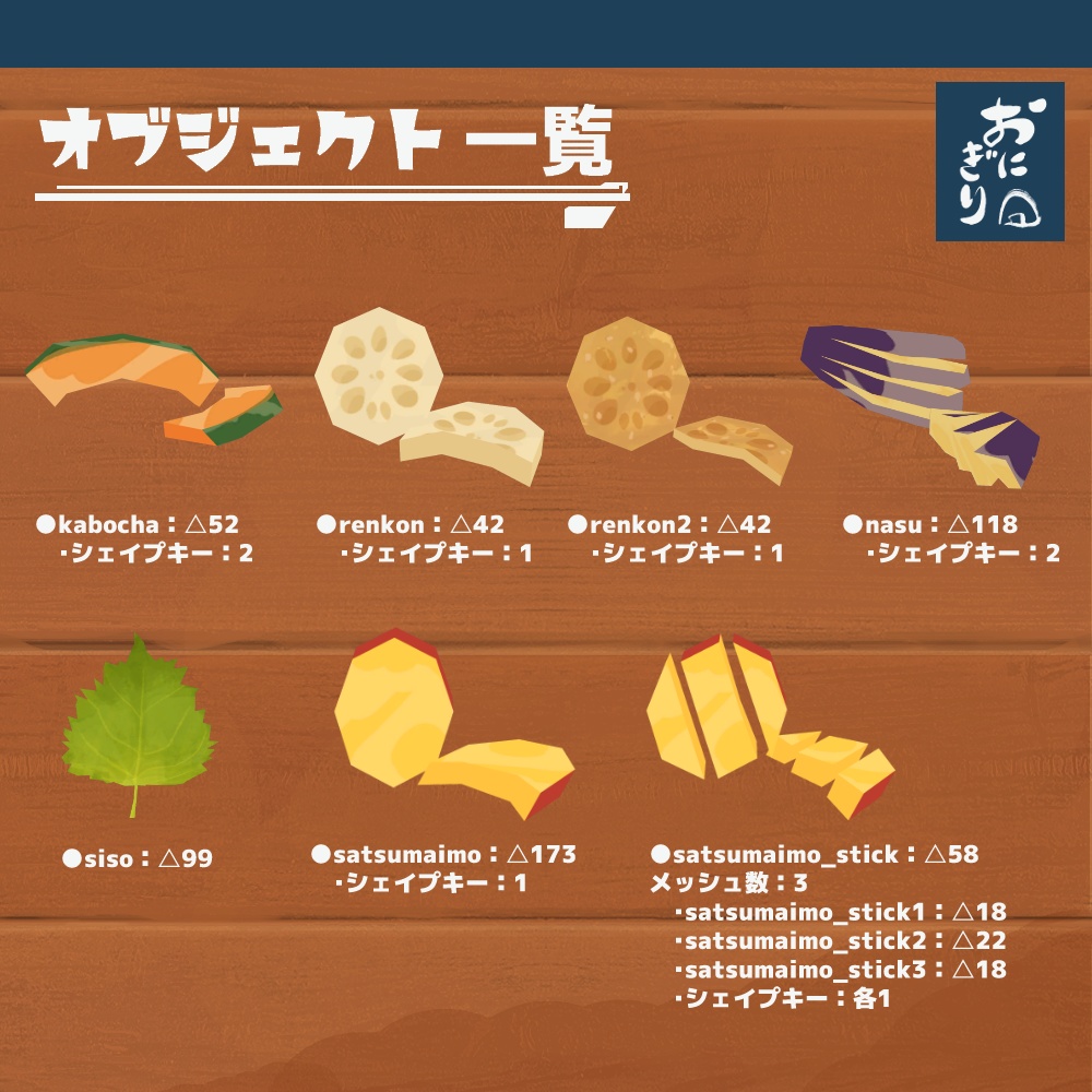 3Dモデル『おにぎりセット3』(ver.3.0.0)