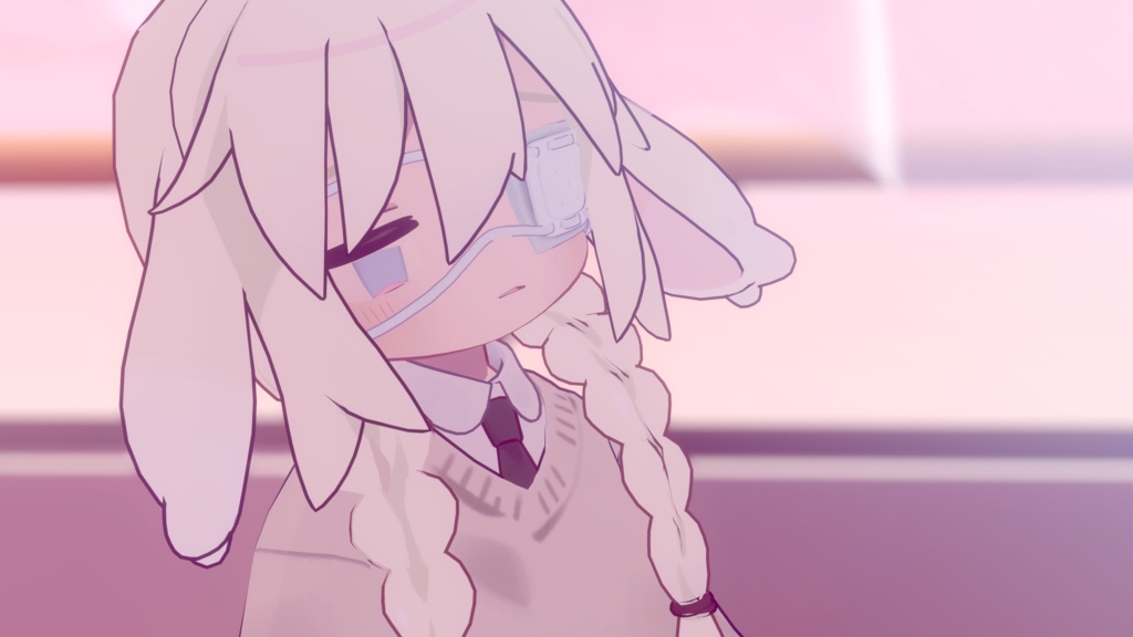 シンプル眼帯【5アバター対応】