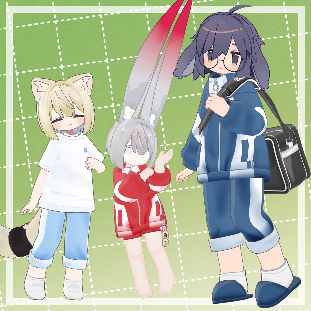 【衣装・小物セット】部活スタイル【まめふれんず+2アバター対応】