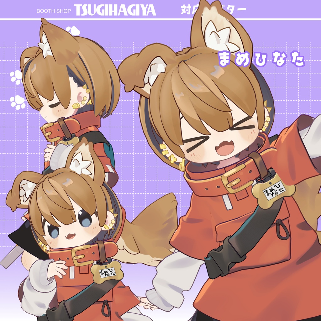 【髪型・小物セット】ピアス&耳かけヘア【9アバター対応】