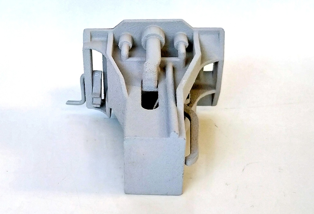 密着式連結器 ミニチュアモデル (ライトグレー塗装済み・解放ハンドル保持ギミックあり)