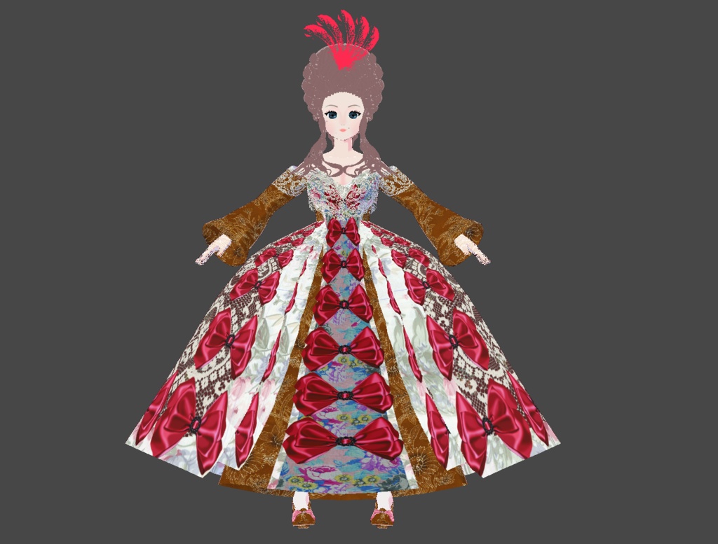 Rococo Baroque  dress for Vroid 