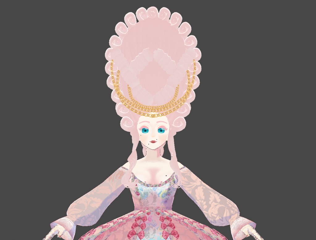 Marie Antoinette dress for Vroid 