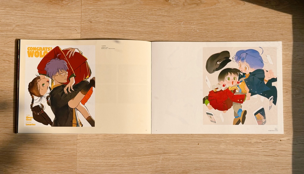 【非売品】WOLO 同人画集+パラパラ漫画+アニメ線画集