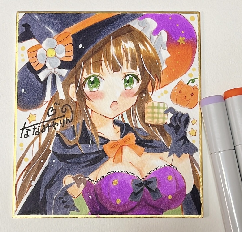 ミニ色紙 ハロウィン3種類