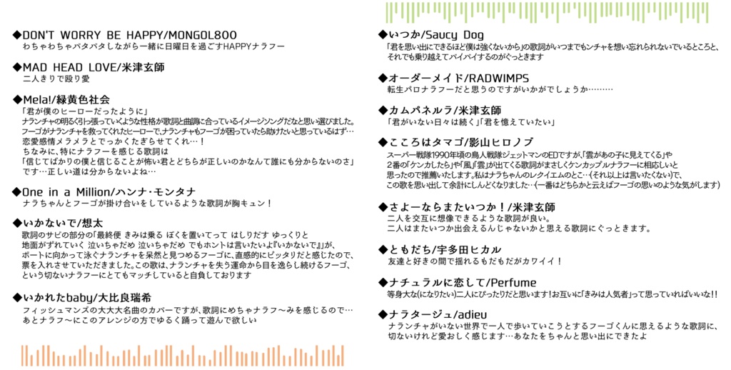 【印刷用】ナラフーイメージソング集
