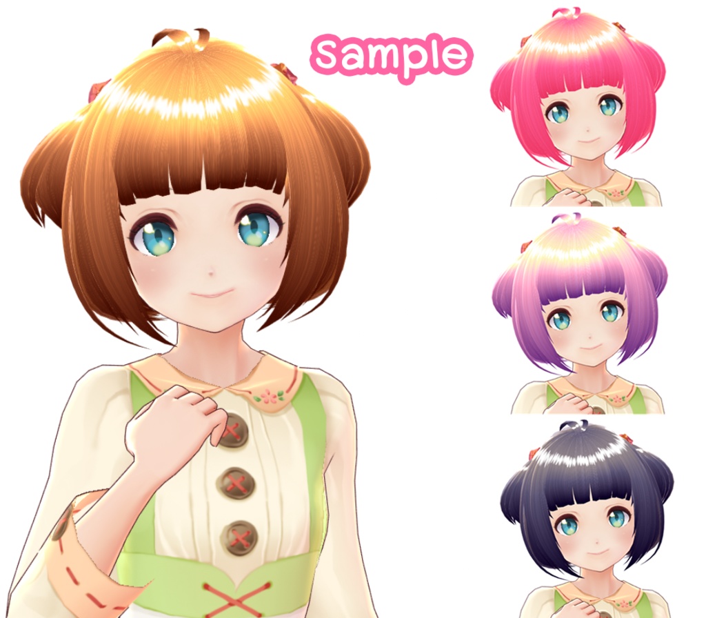【VRoid用】 テクスチャ | VRoid Color Hair Texture