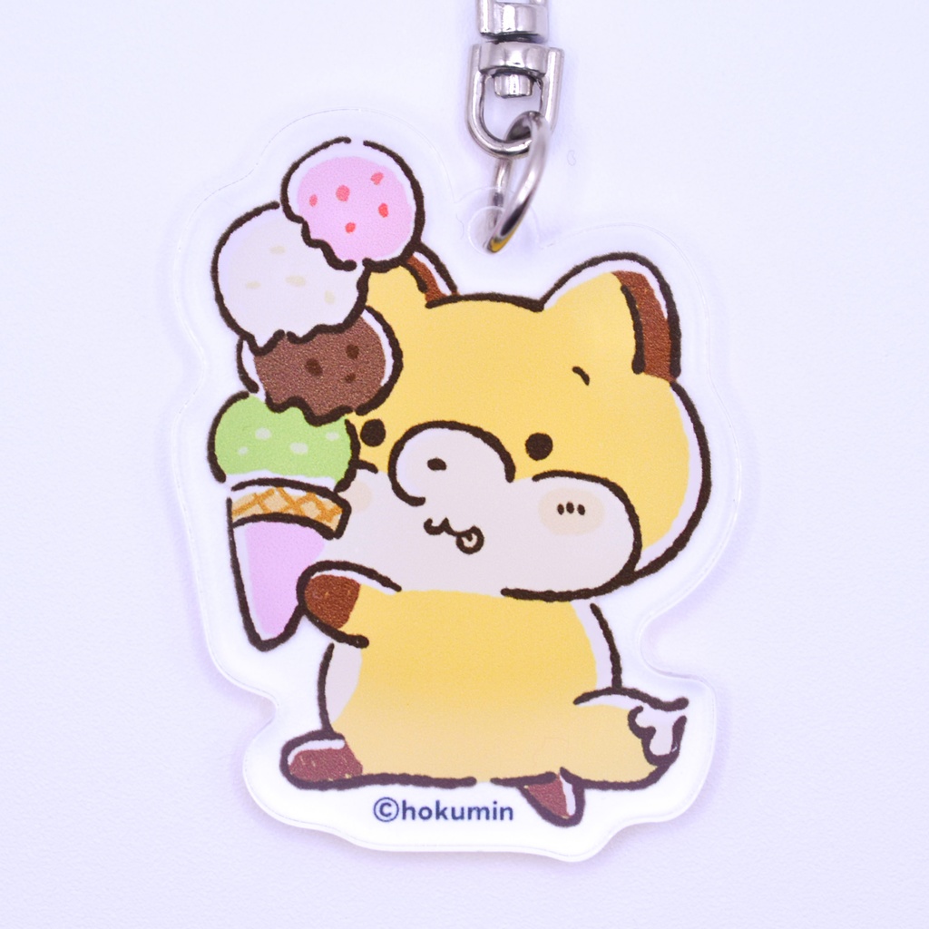 まゆきちアイスクリームアクリルキーホルダー