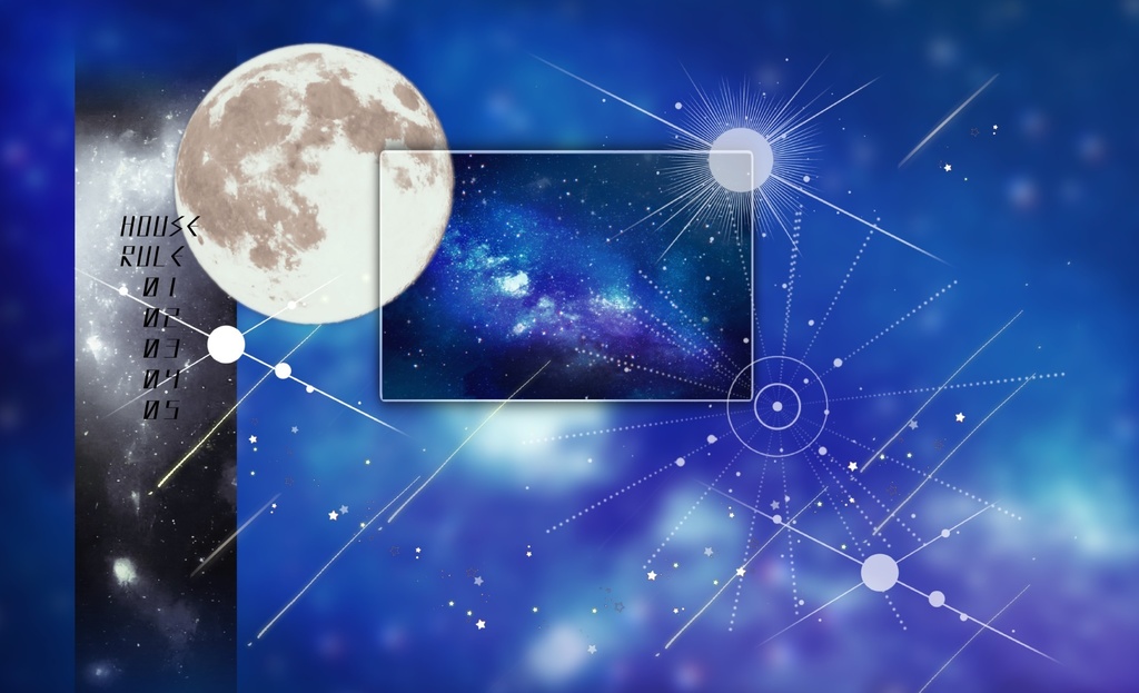 【投げるだけの部屋zip】流れ星と銀河のお部屋【apng】