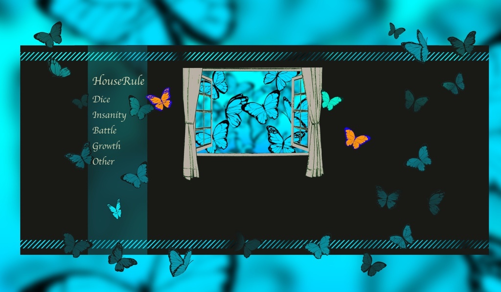 【投げるだけZIP】動く蝶々とソファのお部屋【開く窓apng】