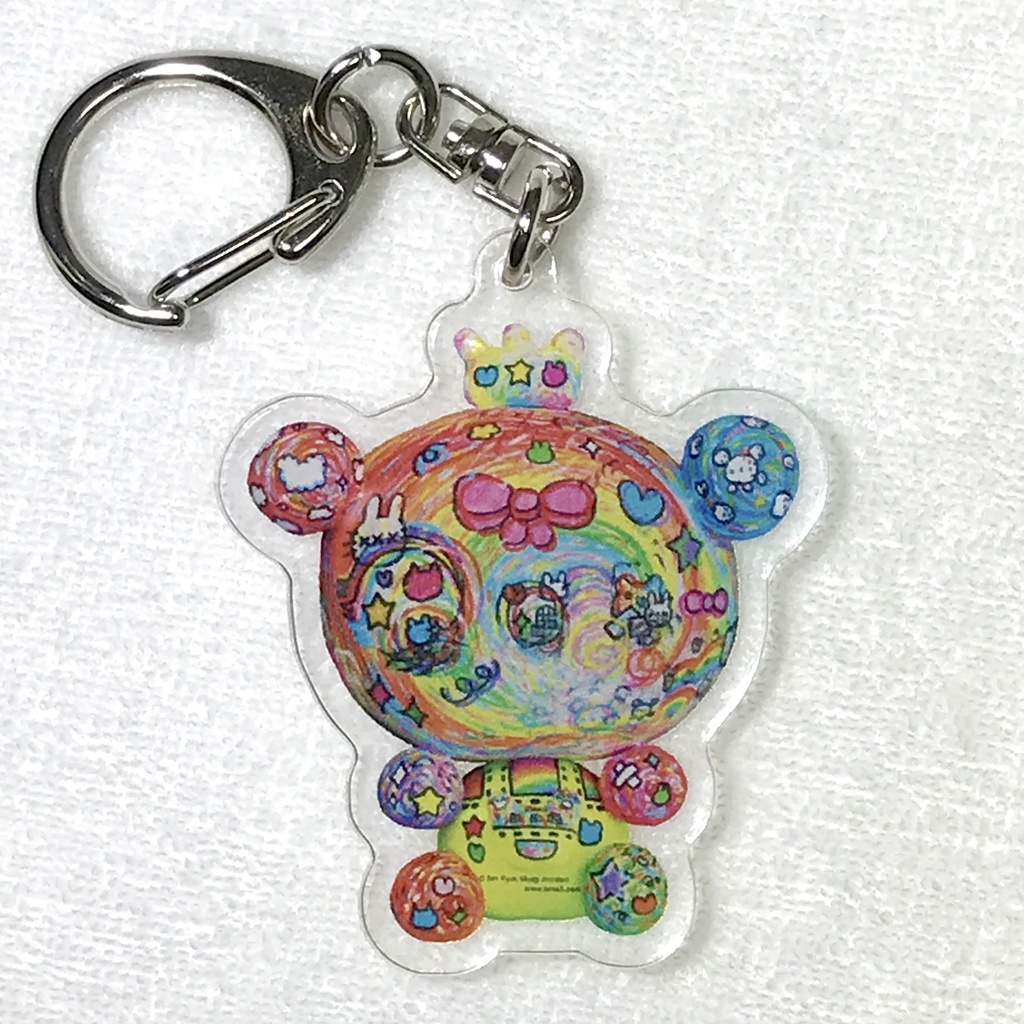 RainbowBeary2AcrylicKeyHolder