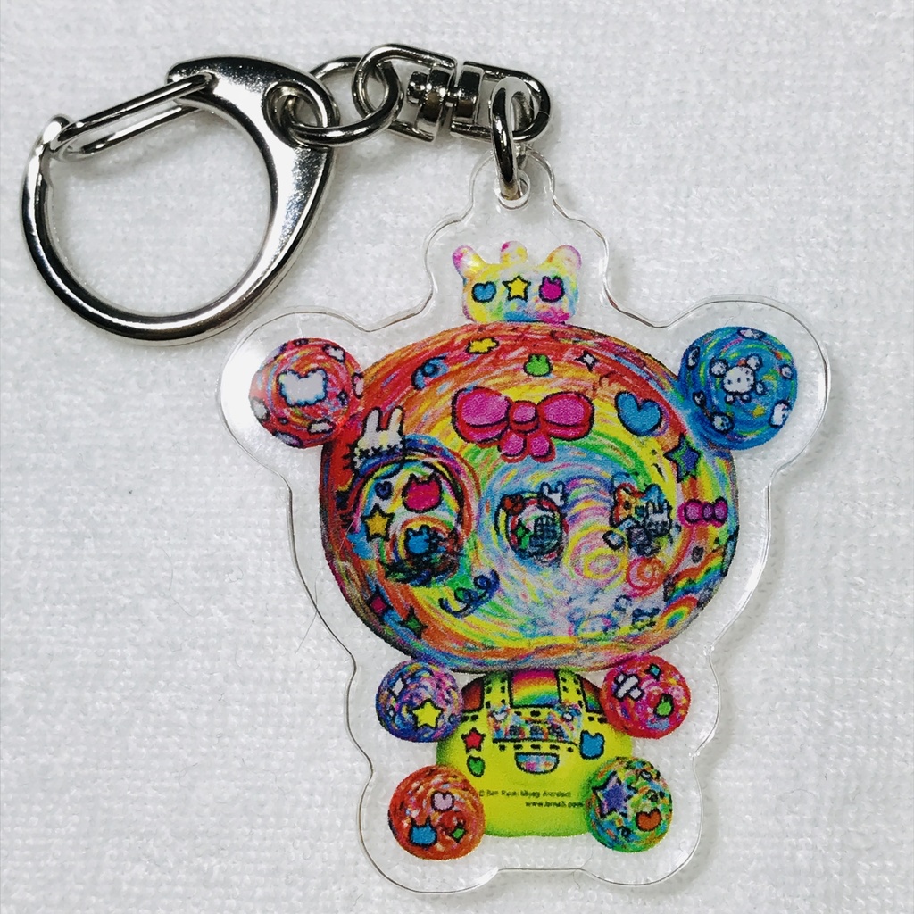 RainbowBeary2AcrylicKeyHolder