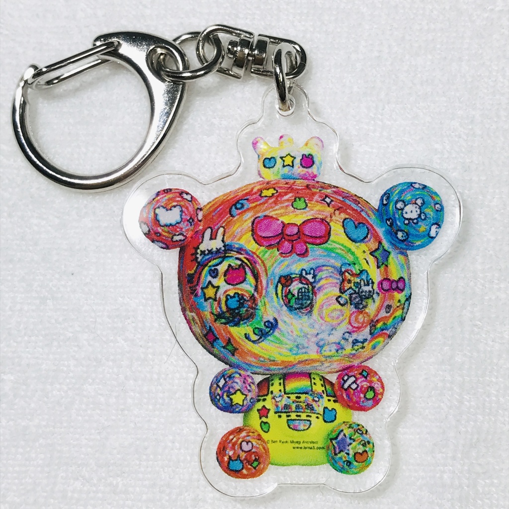 RainbowBeary2AcrylicKeyHolder