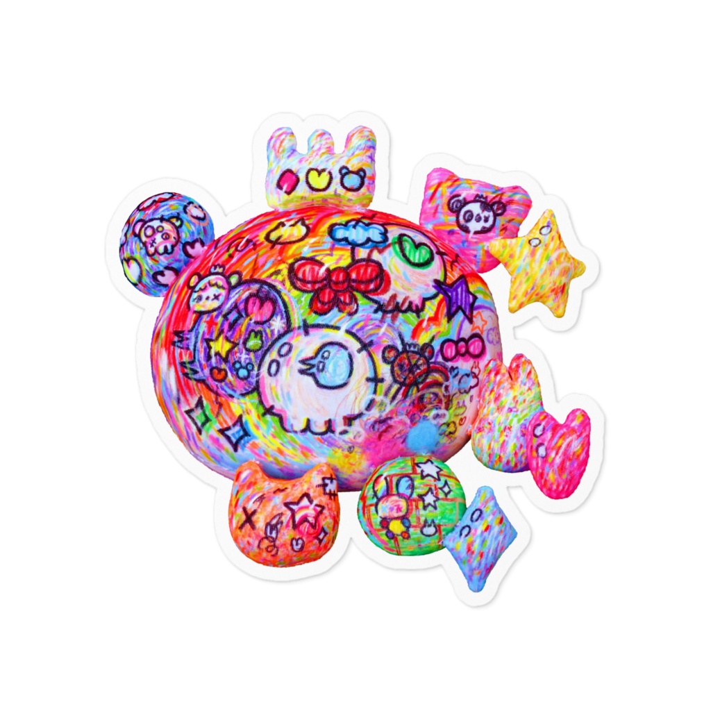 BearyPanda2Sticker100mm