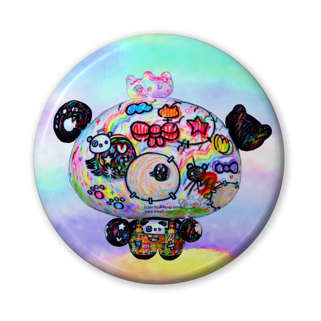 BearyPanda1ValueBadge56mm