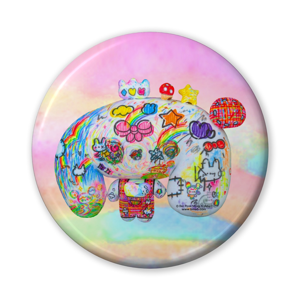 BearyRabbit3ValueBadge56mm