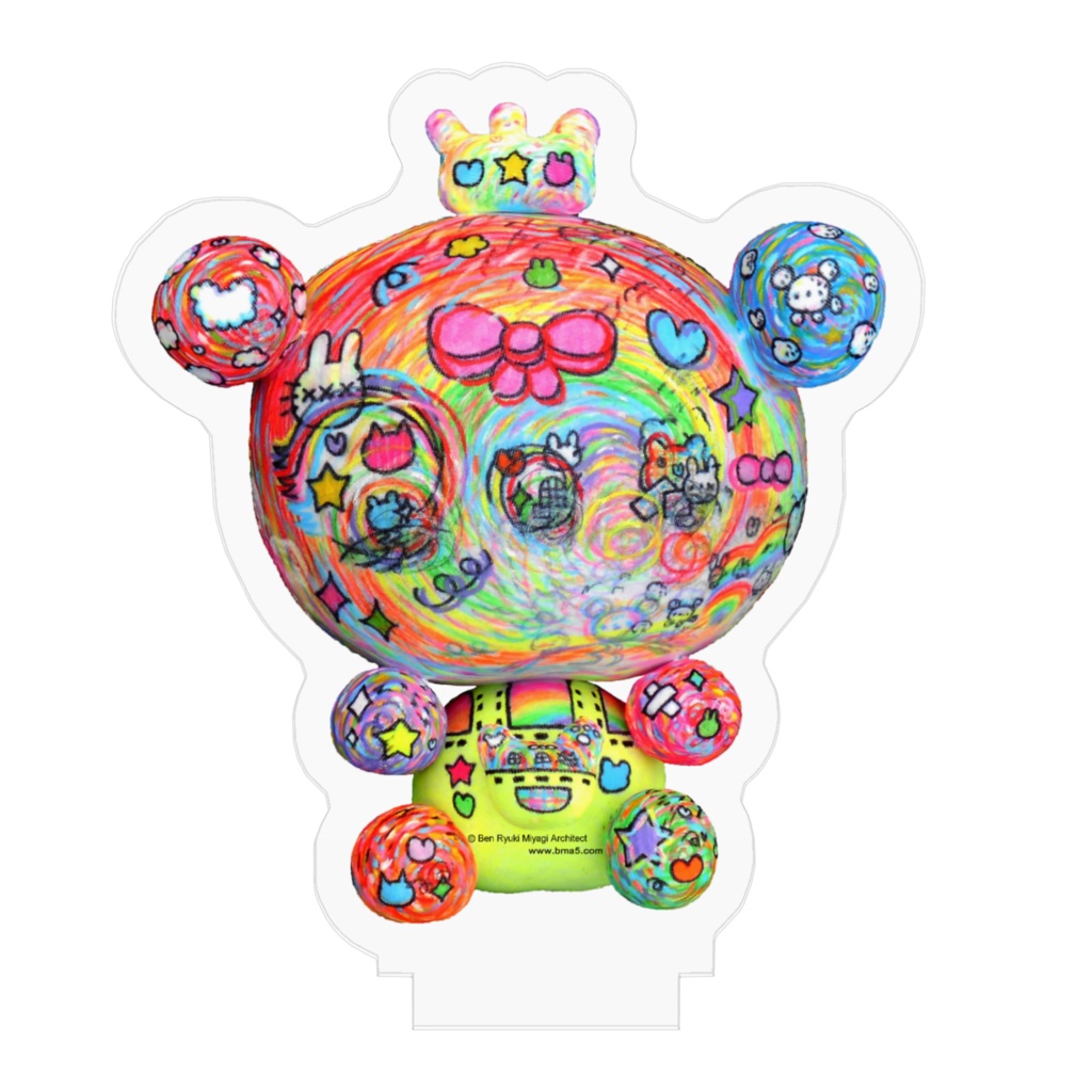 RainbowBeary2AcrylicFigure50x50