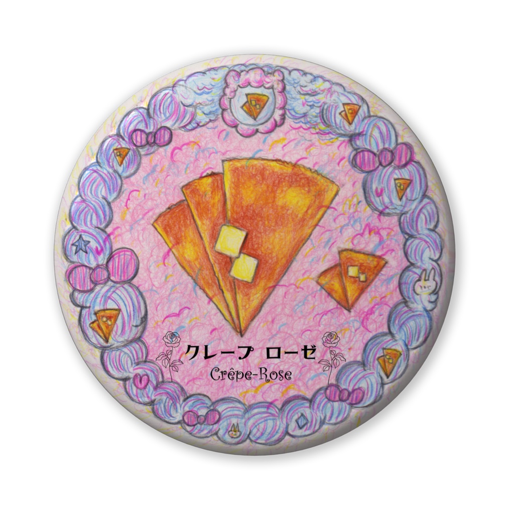 CrepeRoseValueBadge56mm