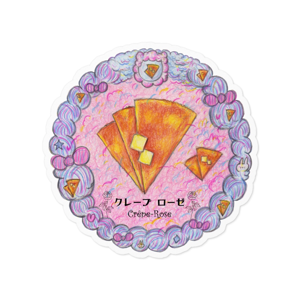 CrepeRoseSticker100mm
