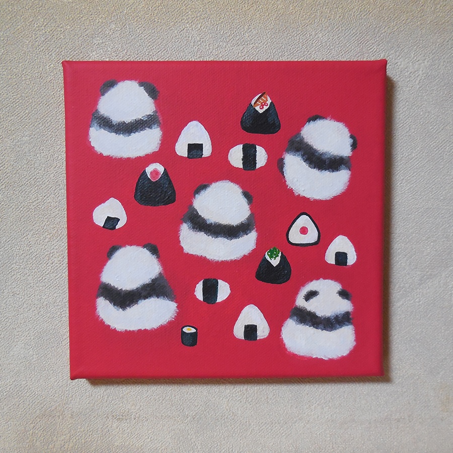 キャンバス原画「おにぎり」