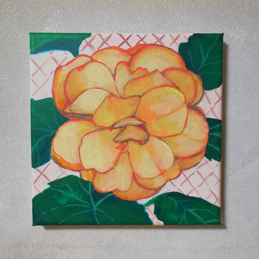 キャンバス原画「黄色い花」