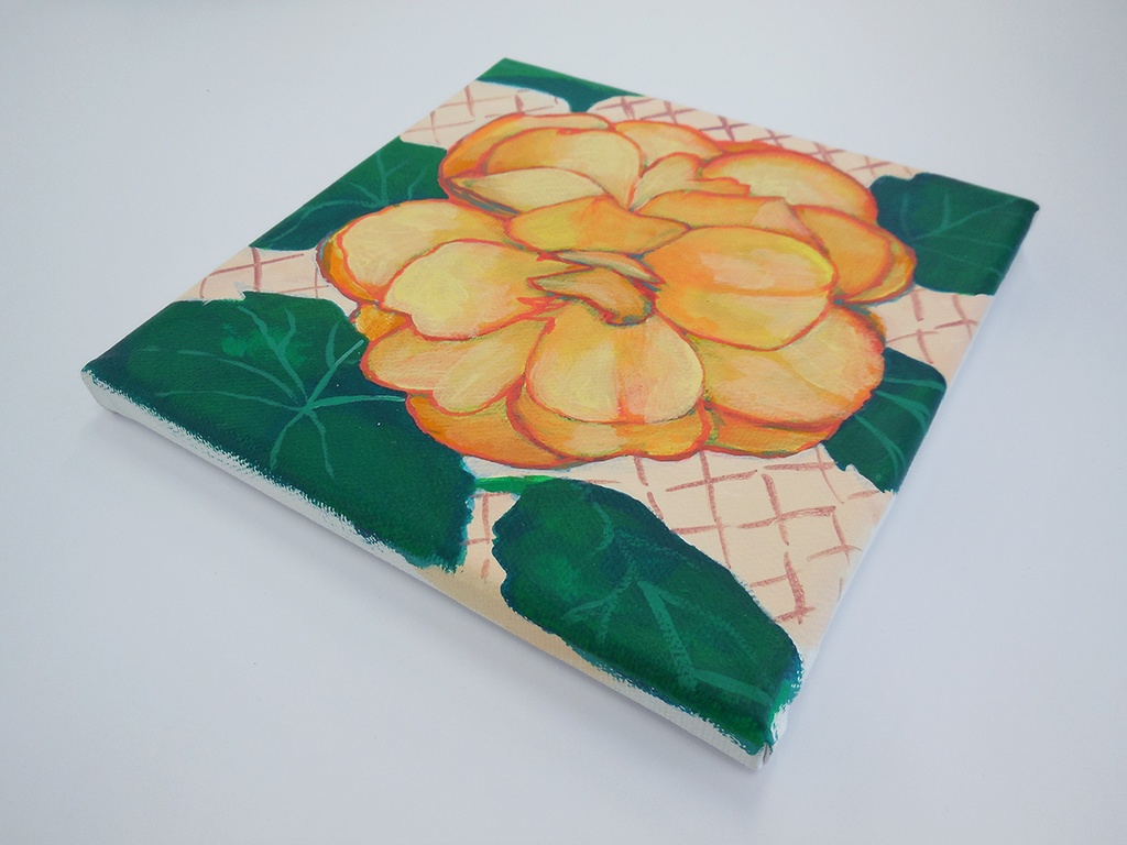 キャンバス原画「黄色い花」