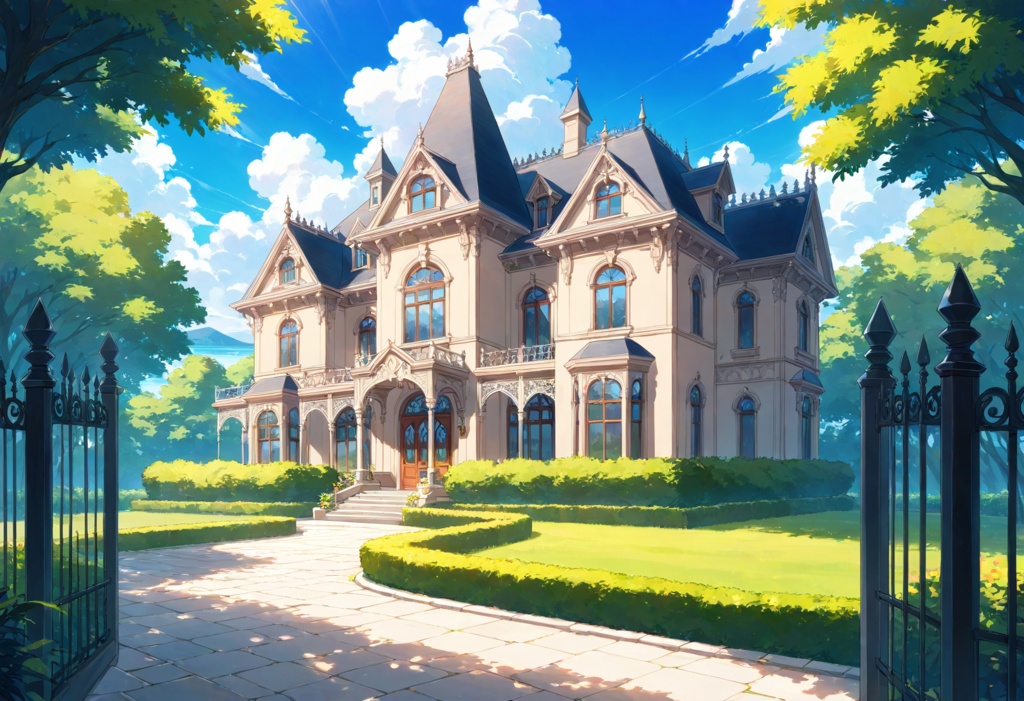 【TRPG/CoC背景素材】洋館・屋敷の外観セット 昼夜差分付き|ゲーム制作・ビジュアルノベル対応