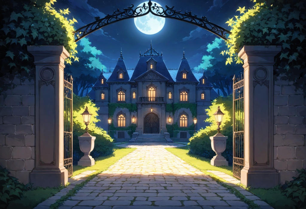 【TRPG/CoC背景素材】洋館・屋敷の外観セット 昼夜差分付き|ゲーム制作・ビジュアルノベル対応