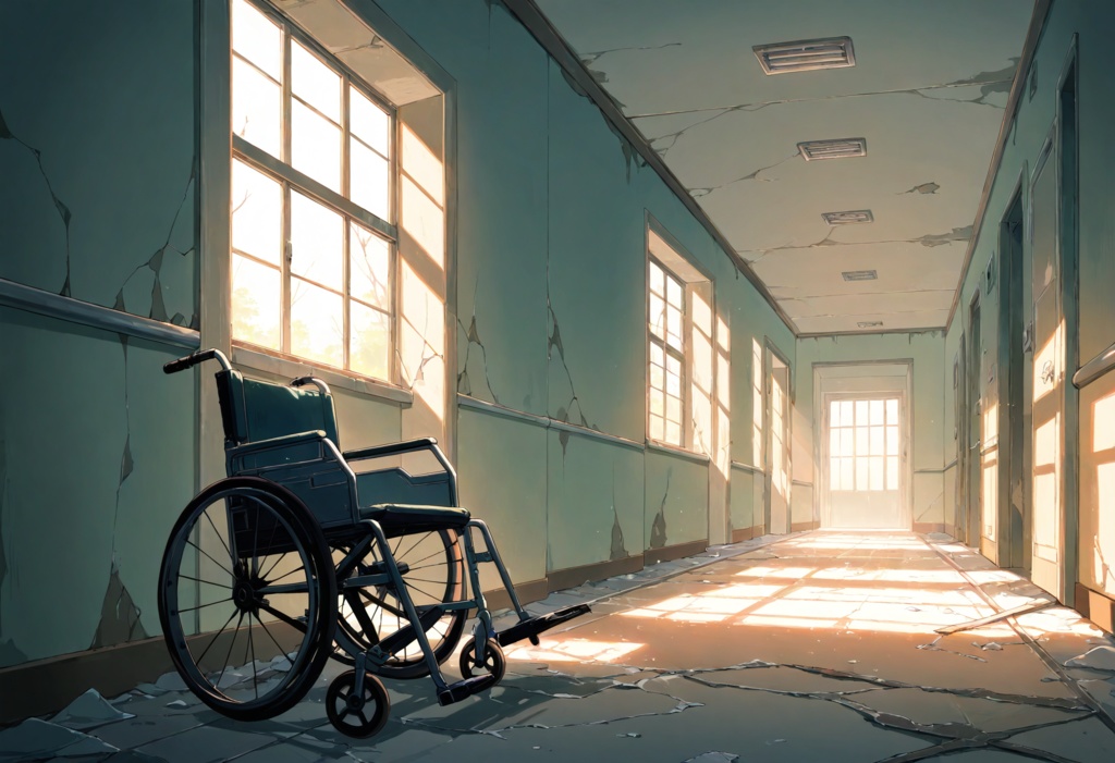 【TRPG/CoC背景素材】廃病院の廊下セット 昼夜差分付き|ホラーシナリオ・ゲーム制作対応