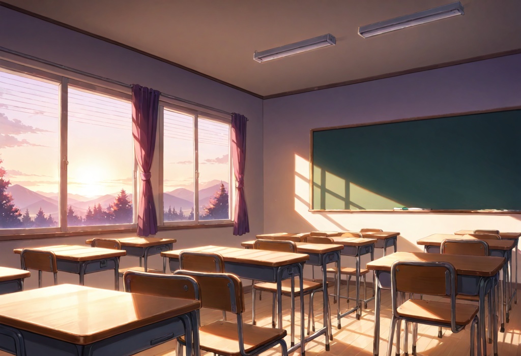 【TRPG/CoC背景素材】学校の教室セット 昼夜差分付き|現代シナリオ・ビジュアルノベル対応