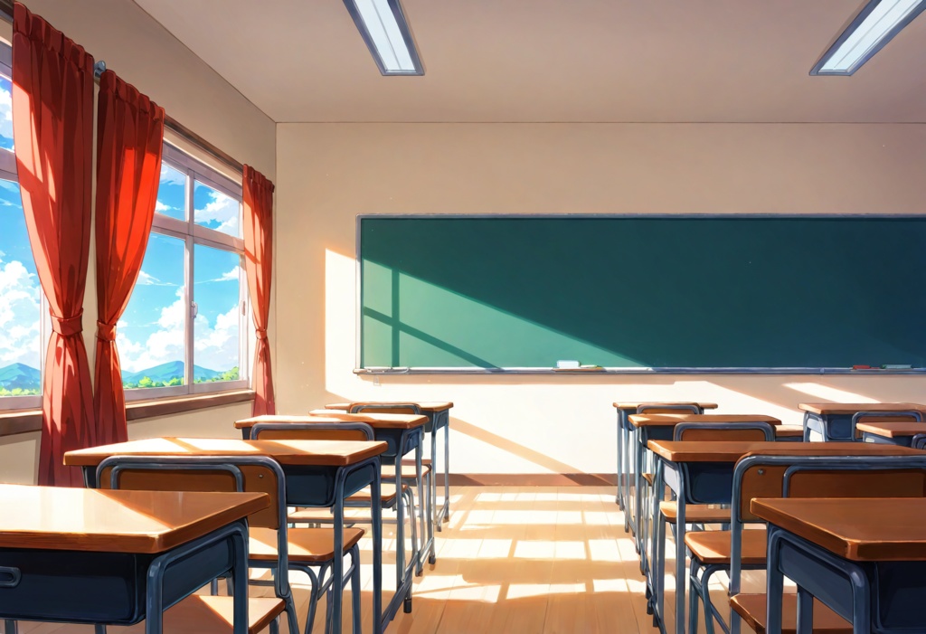 【TRPG/CoC背景素材】学校の教室セット 昼夜差分付き|現代シナリオ・ビジュアルノベル対応