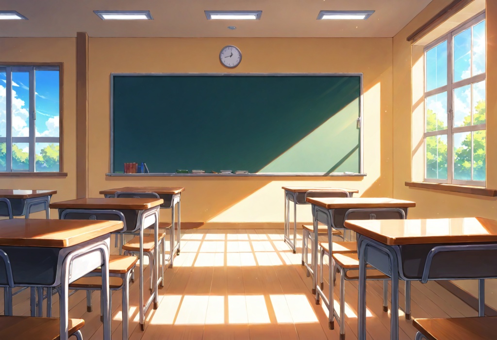 【TRPG/CoC背景素材】学校の教室セット 昼夜差分付き|現代シナリオ・ビジュアルノベル対応