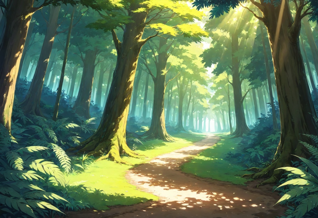 【無料】TRPG/CoC背景素材サンプル|深い森の小道 昼夜差分セット|TRPG背景工房まりも🌿