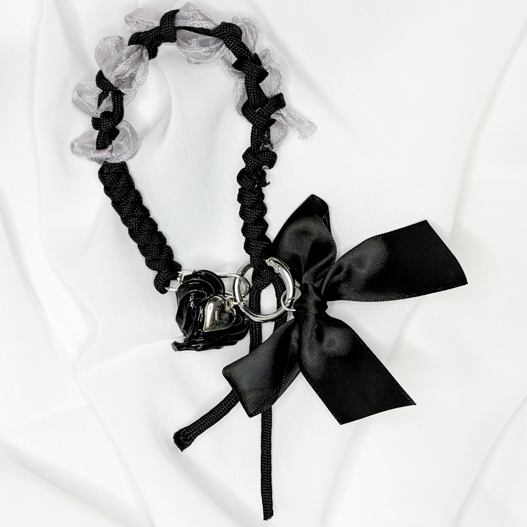 選べるリボン★パラコード×リボンストラップ