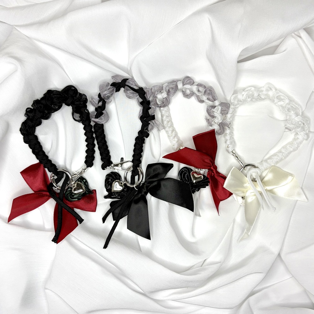 選べるリボン★パラコード×リボンストラップ