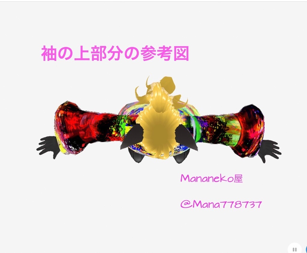 VRoid用テクスチャ*Long coat high neck texture . Texture image only. Please understand the terms of use before using. お花いっぱいアート衣装*ロングコートハイネック*