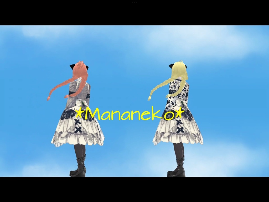 VRoid 用ワンピーステクスチャ*Gothic Necktie Dress Texture, Sakura Gothic Dress Texture sold separately, set of 7 colors each*Texture image only. Please understand the terms of use before using.