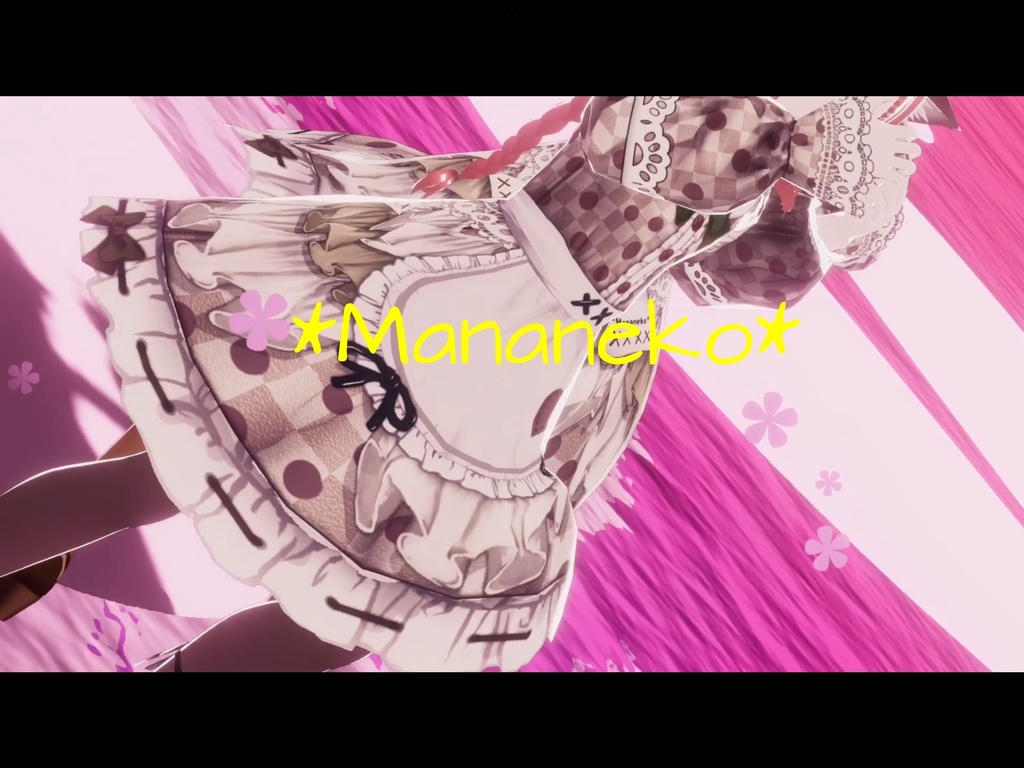 VRoid用*ハートエプロンメイドワンピース🌸7色セット🌸ドレスにも🌸バレンタイン等にも💕