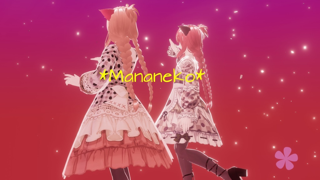 VRoid用*ハートエプロンメイドワンピース🌸7色セット🌸ドレスにも🌸バレンタイン等にも💕