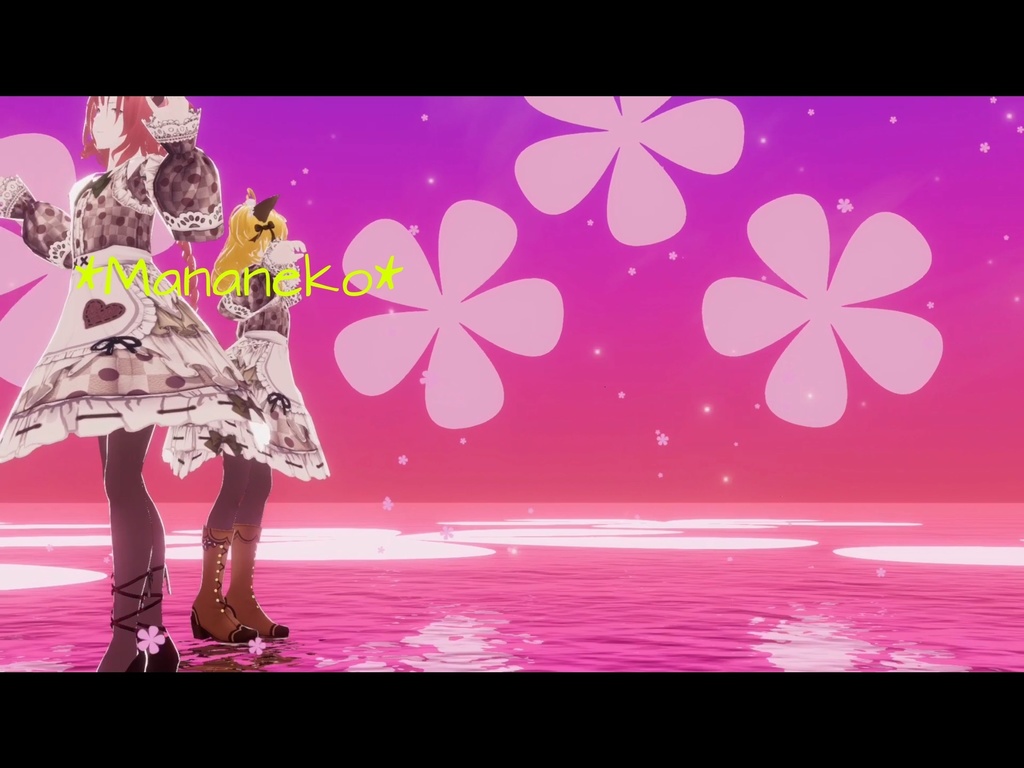 VRoid用*ハートエプロンメイドワンピース🌸7色セット🌸ドレスにも🌸バレンタイン等にも💕