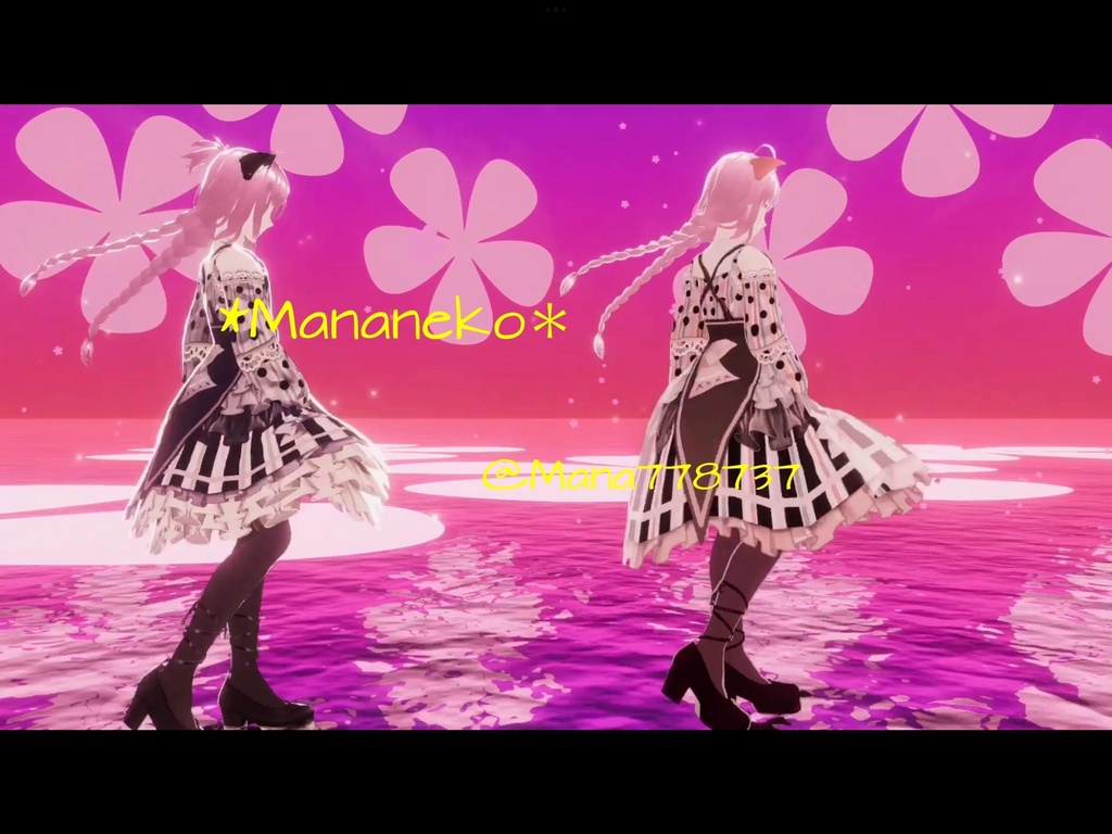 VRoid用ペンペンフリル*ワンピーステクスチャ🌸7色セット🌸肩開き🌸ドレスにも🌸