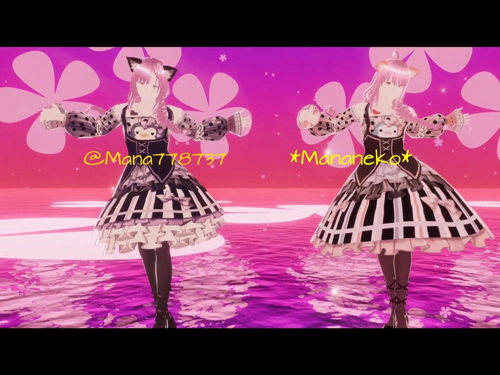 VRoid用ペンペンフリル*ワンピーステクスチャ🌸7色セット🌸肩開き🌸ドレスにも🌸