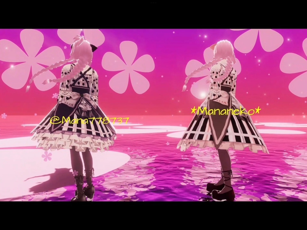 VRoid用ペンペンフリル*ワンピーステクスチャ🌸7色セット🌸肩開き🌸ドレスにも🌸