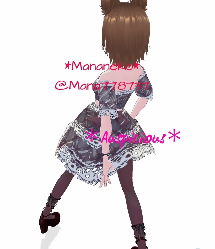 2024年6月*退院したよ記念*使用時作者表記不要と条件付きですが商用も可能にしました* VRoidワンピース用テクスチャ*ヘソ出しチェックワンピース*赤オレンジ単品と3色セット*