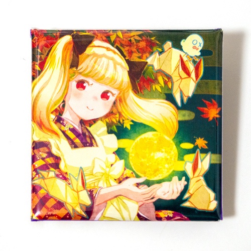 秋の子缶バッジ(40mm)