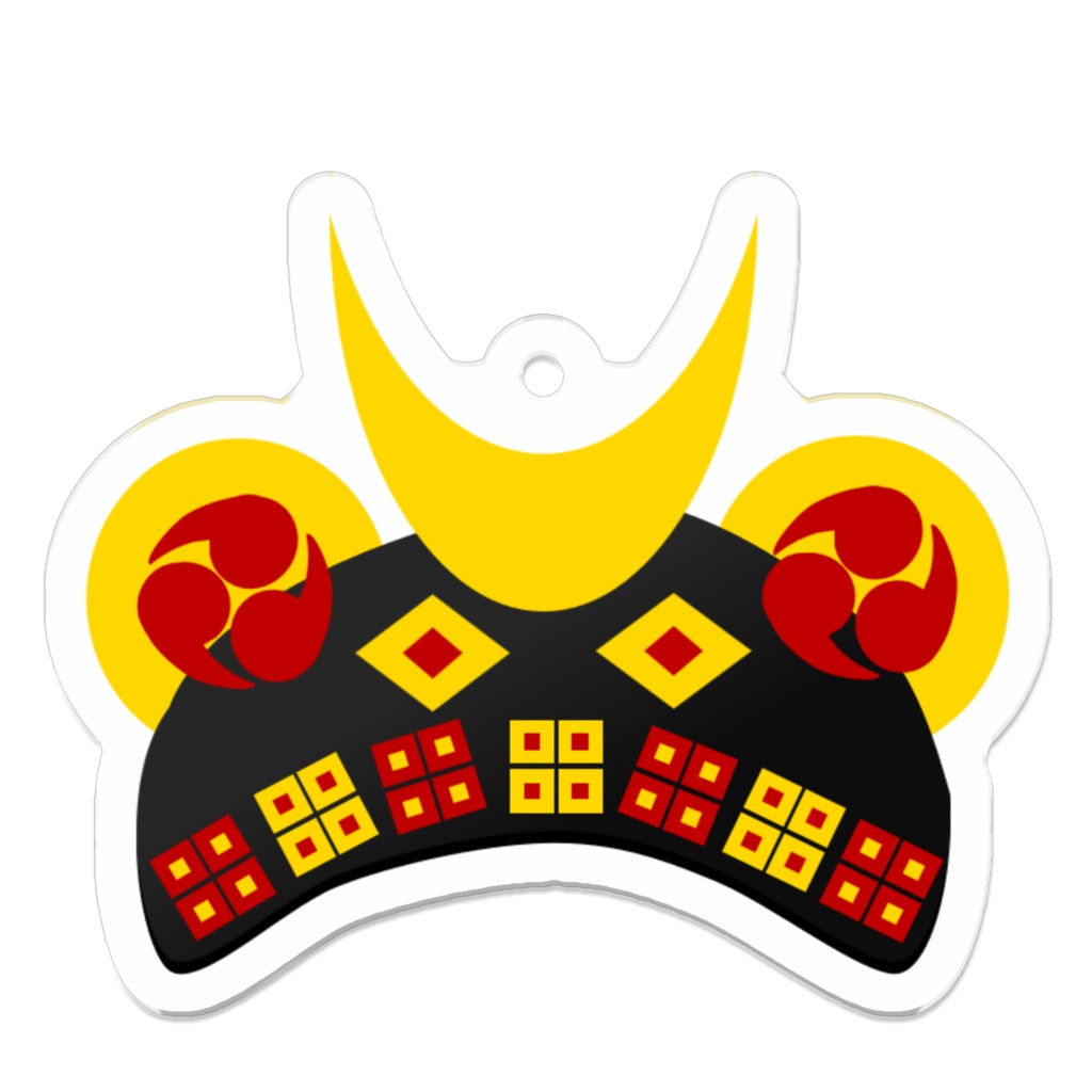 クマ兜　左三つ巴　黒ver