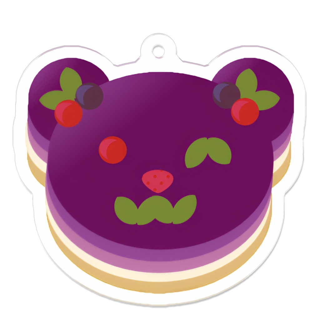 くまさんのレアチーズケーキ　ブルーベリーver