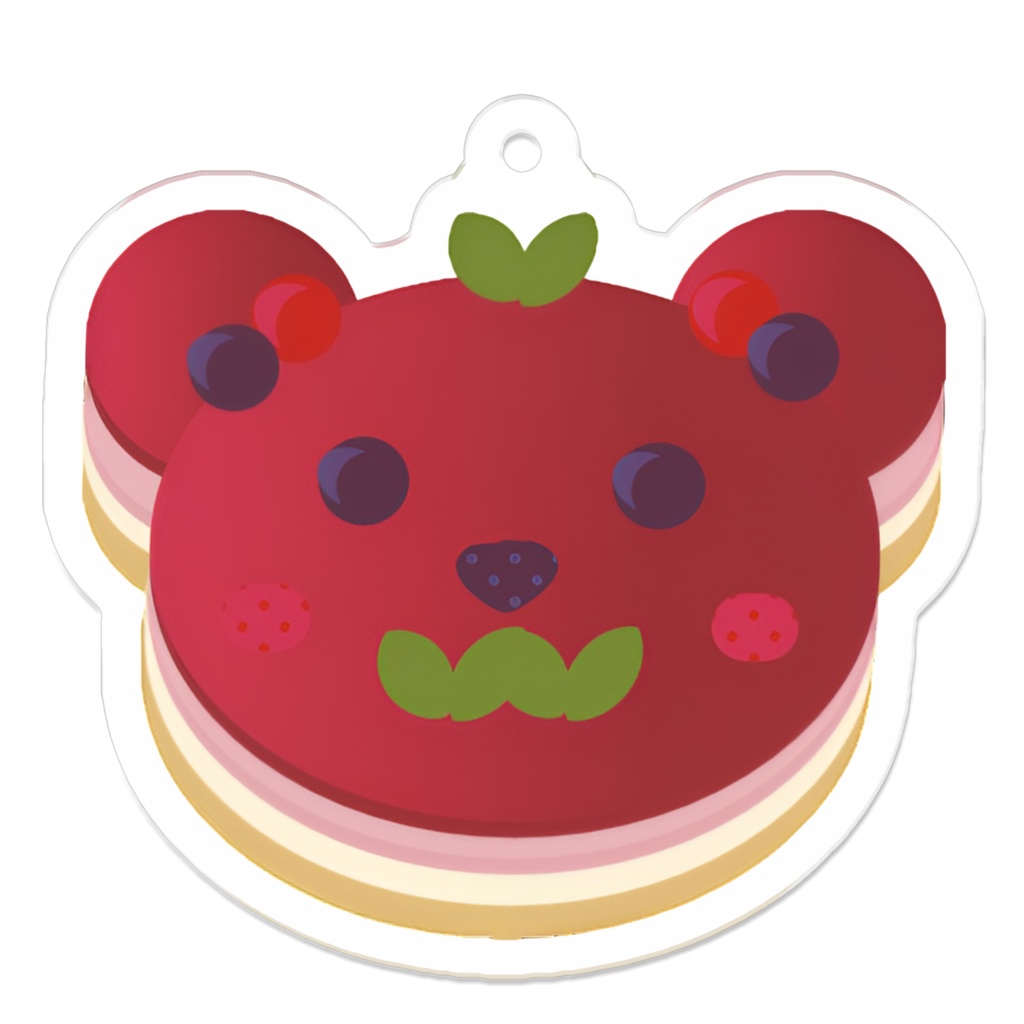 くまさんのレアチーズケーキ ラズベリーver