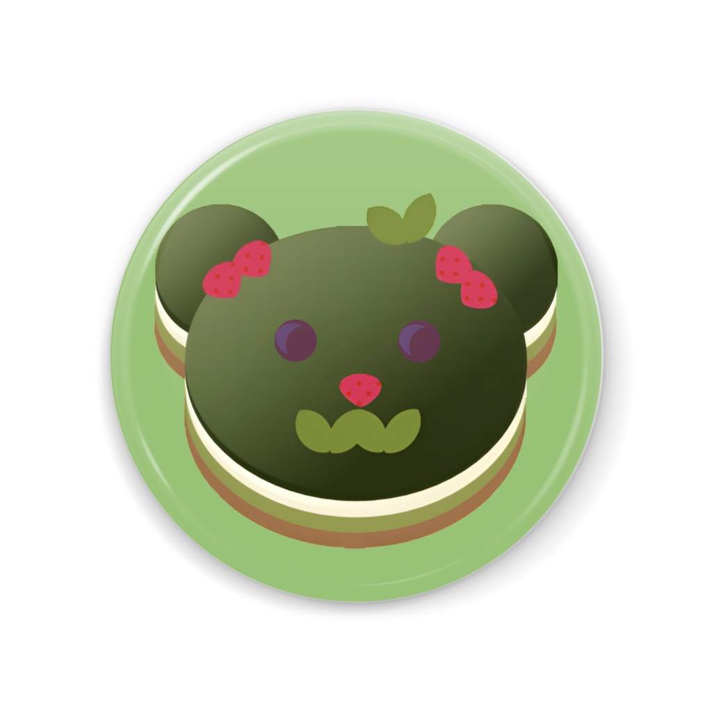 くまさんのレアチーズケーキ 抹茶ver