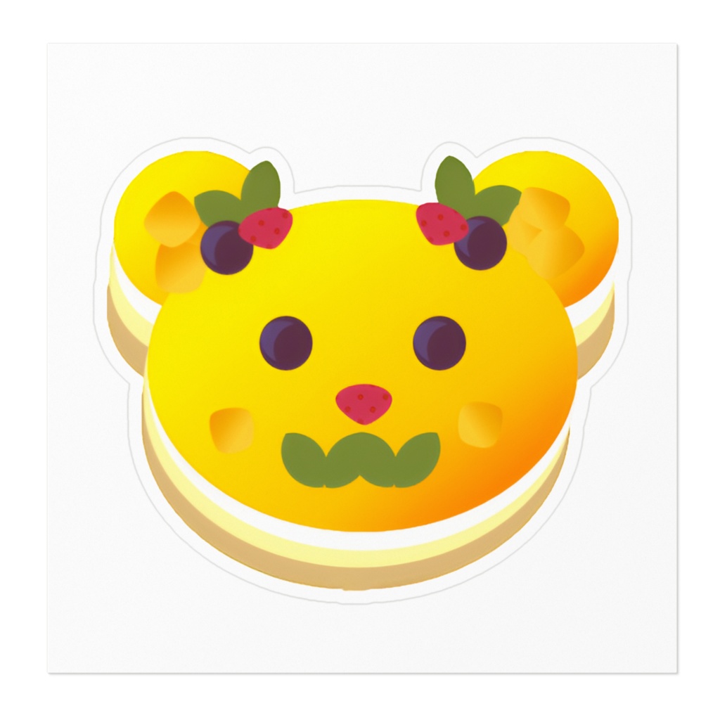 くまさんのレアチーズケーキ マンゴーver ステッカー